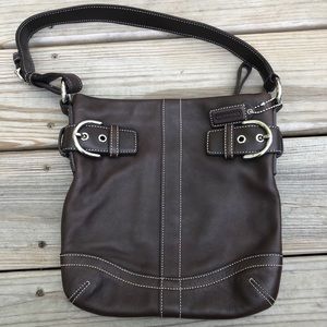 Coach Small Brown Leather Hobo Bag 1453